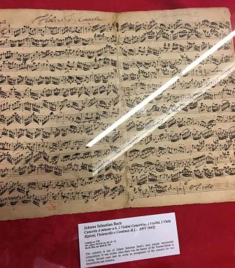 A Bach manuscript.