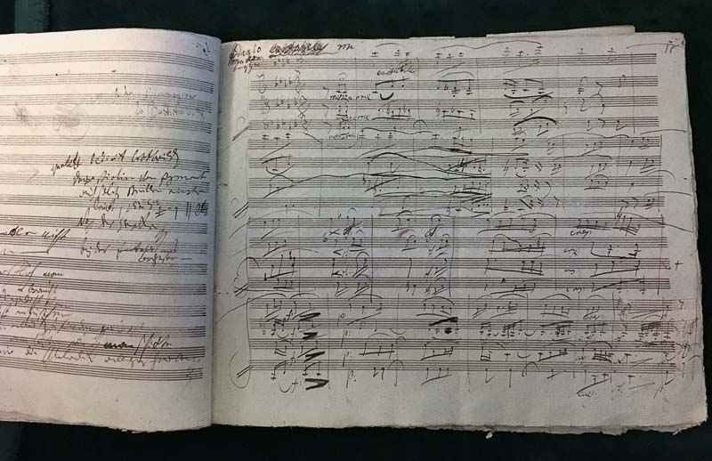 The manuscript of Beethoven’s "Harp” Quartet.