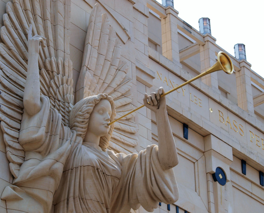 One of the angels that adorn Bass Hall. Image credit: Brenda Lovelace.